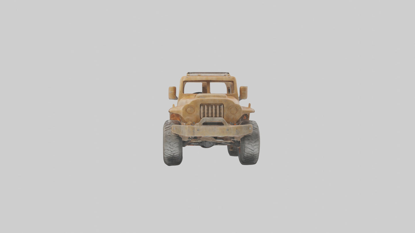 Ecofriendly Offroad Truck model VR / AR / low-poly
