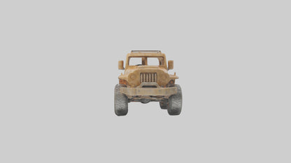 Ecofriendly Offroad Truck model VR / AR / low-poly