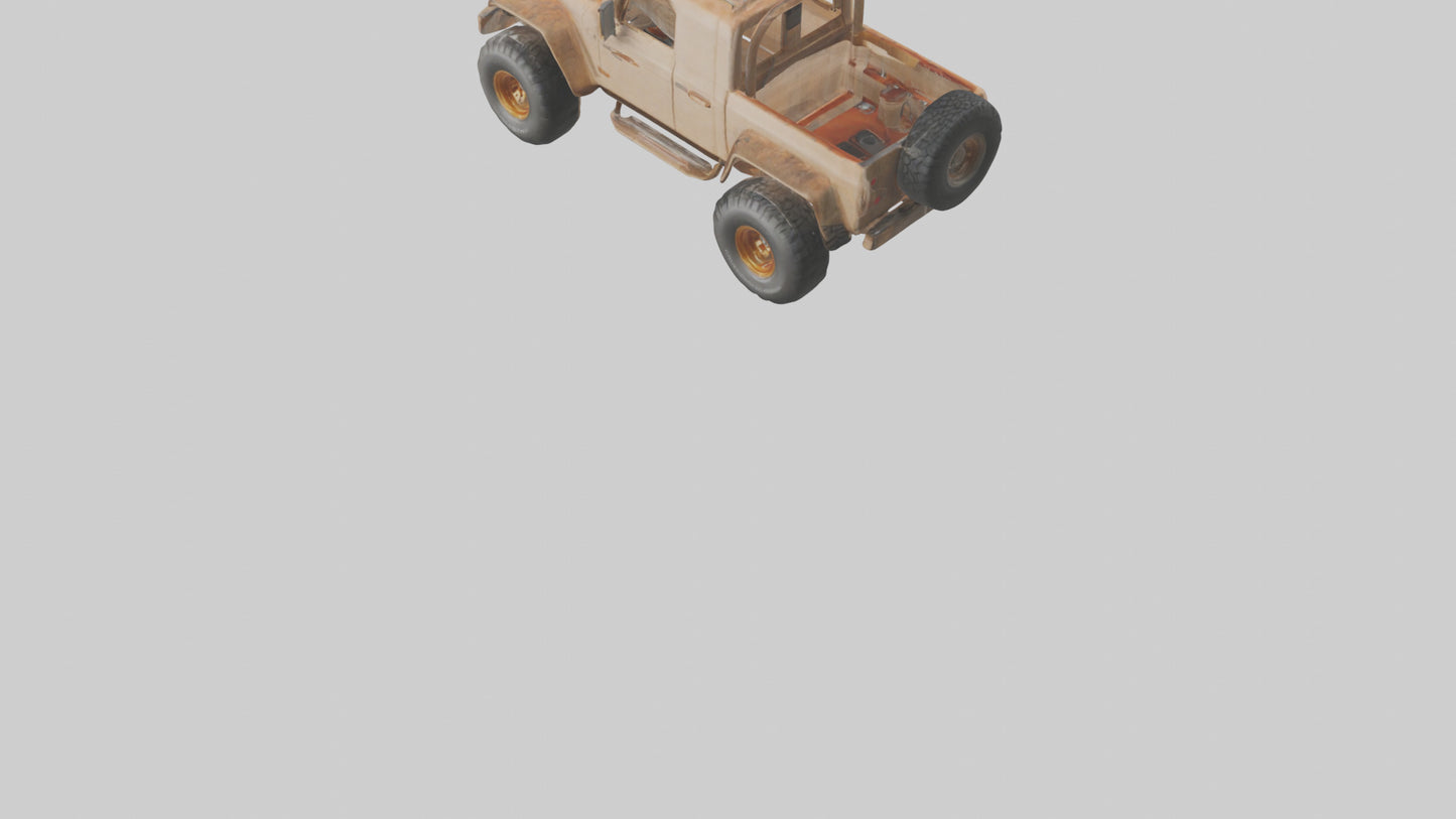 Ecofriendly Offroad Truck model VR / AR / low-poly