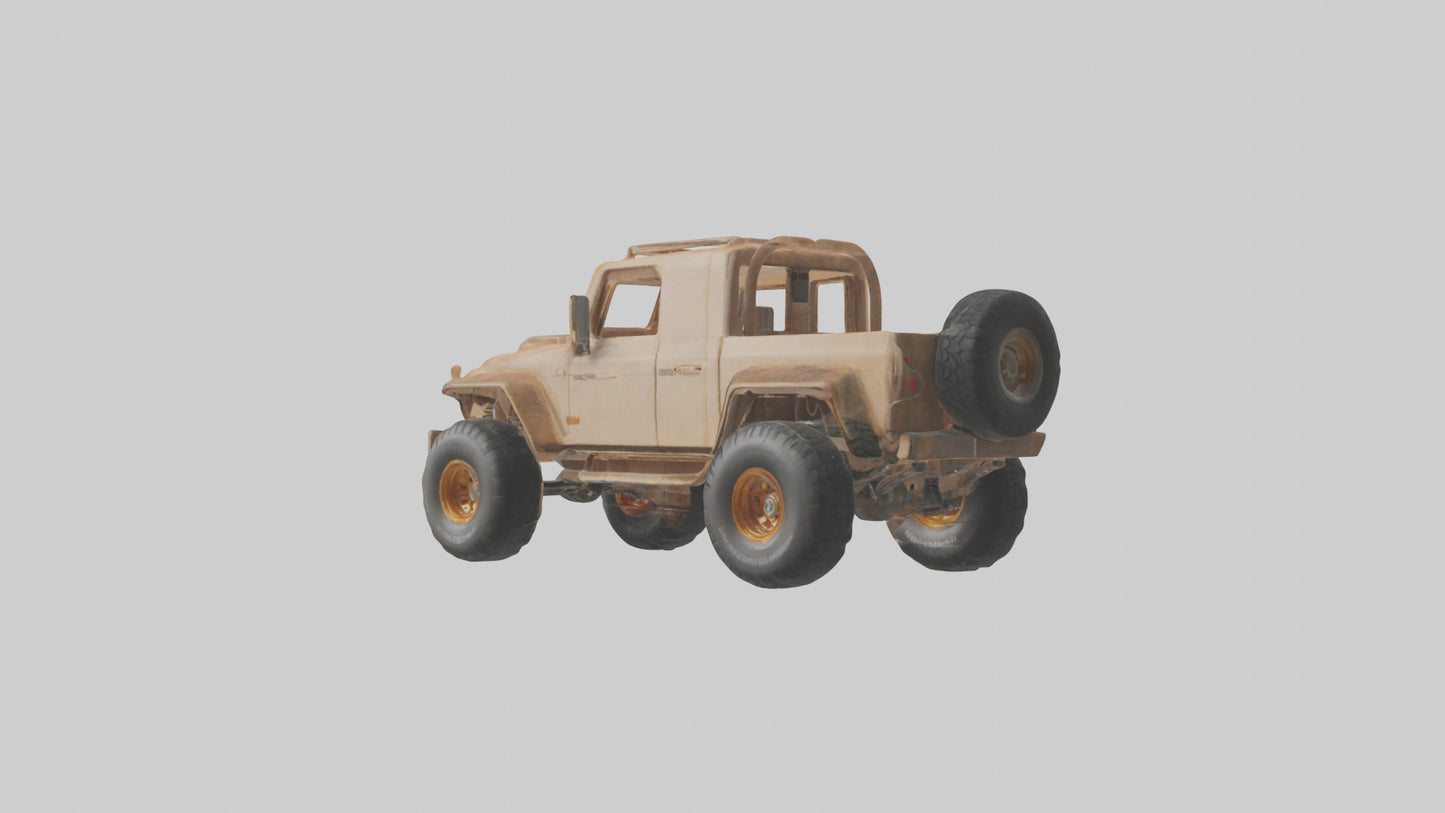 Ecofriendly Offroad Truck model VR / AR / low-poly