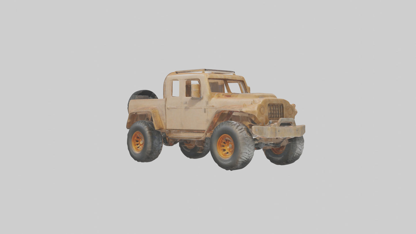 Ecofriendly Offroad Truck model VR / AR / low-poly