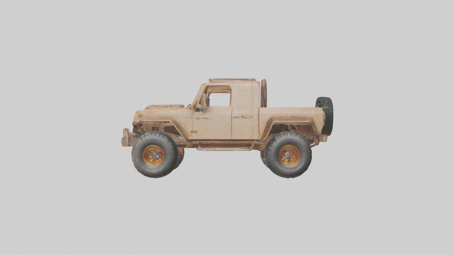 Ecofriendly Offroad Truck model VR / AR / low-poly