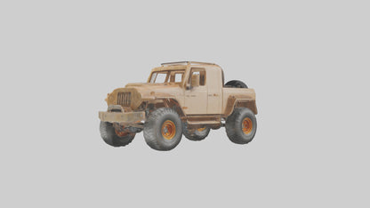 Ecofriendly Offroad Truck model VR / AR / low-poly