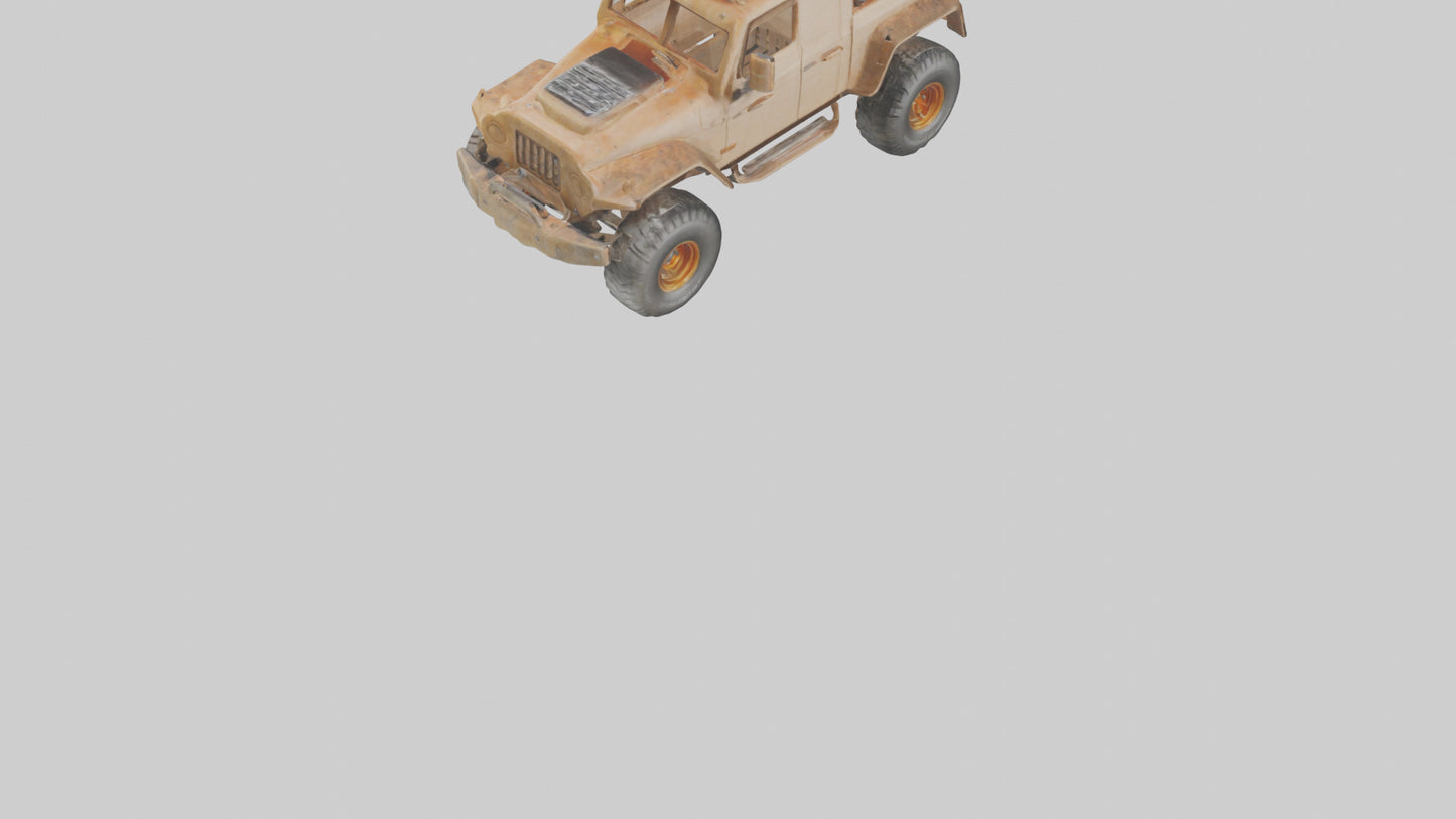 Ecofriendly Offroad Truck model VR / AR / low-poly