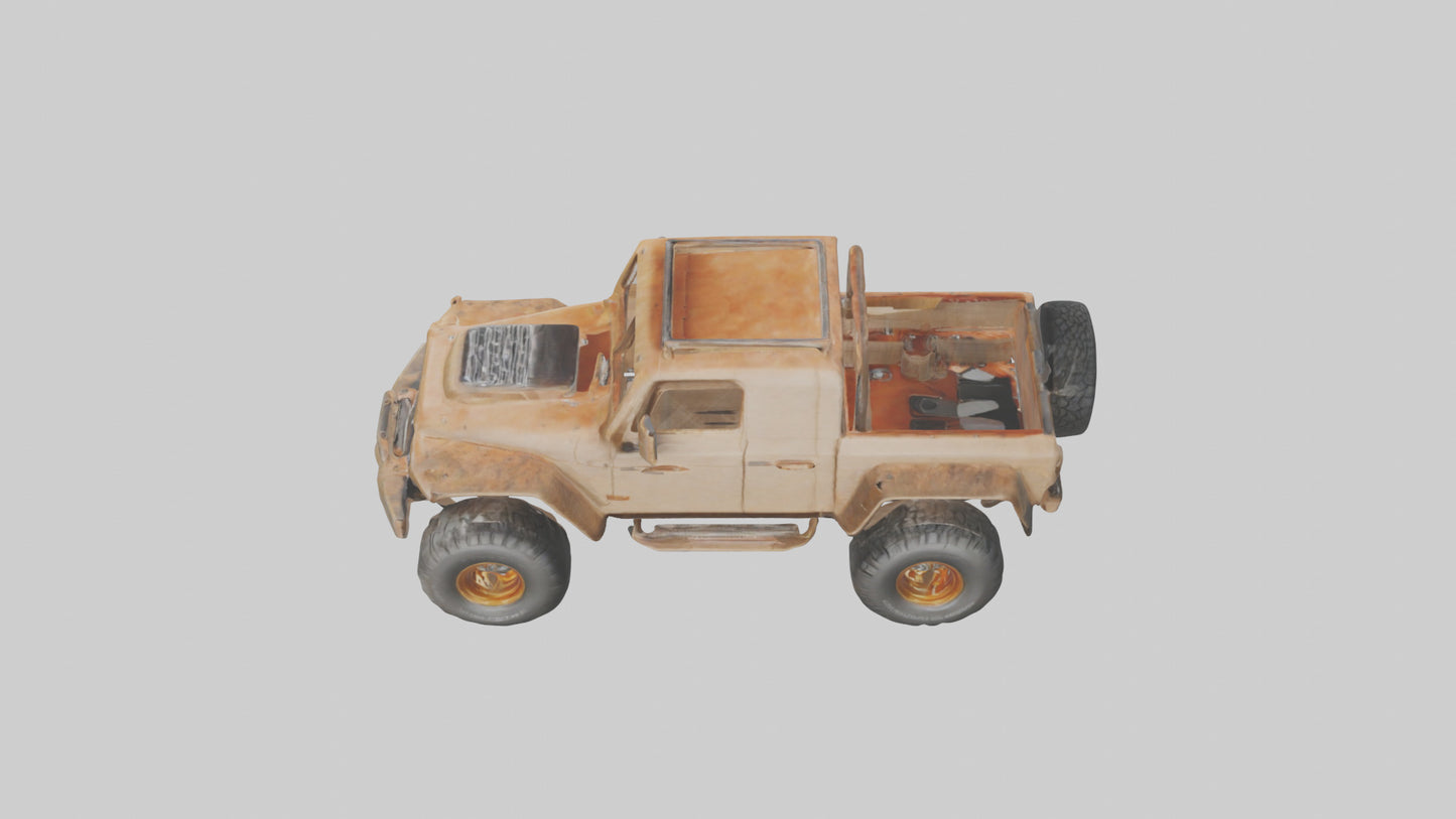 Ecofriendly Offroad Truck model VR / AR / low-poly