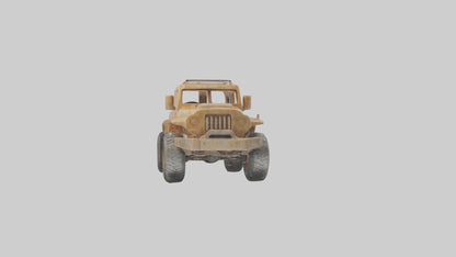 Ecofriendly Offroad Truck model VR / AR / low-poly