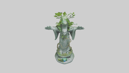 Ecological Guardian Statue model VR / AR / low-poly