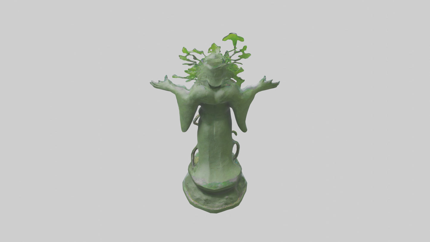 Ecological Guardian Statue model VR / AR / low-poly