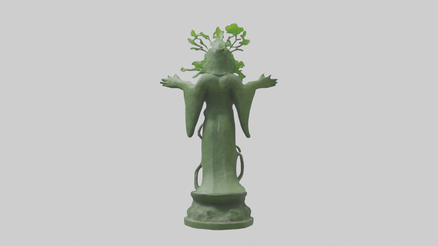 Ecological Guardian Statue model VR / AR / low-poly