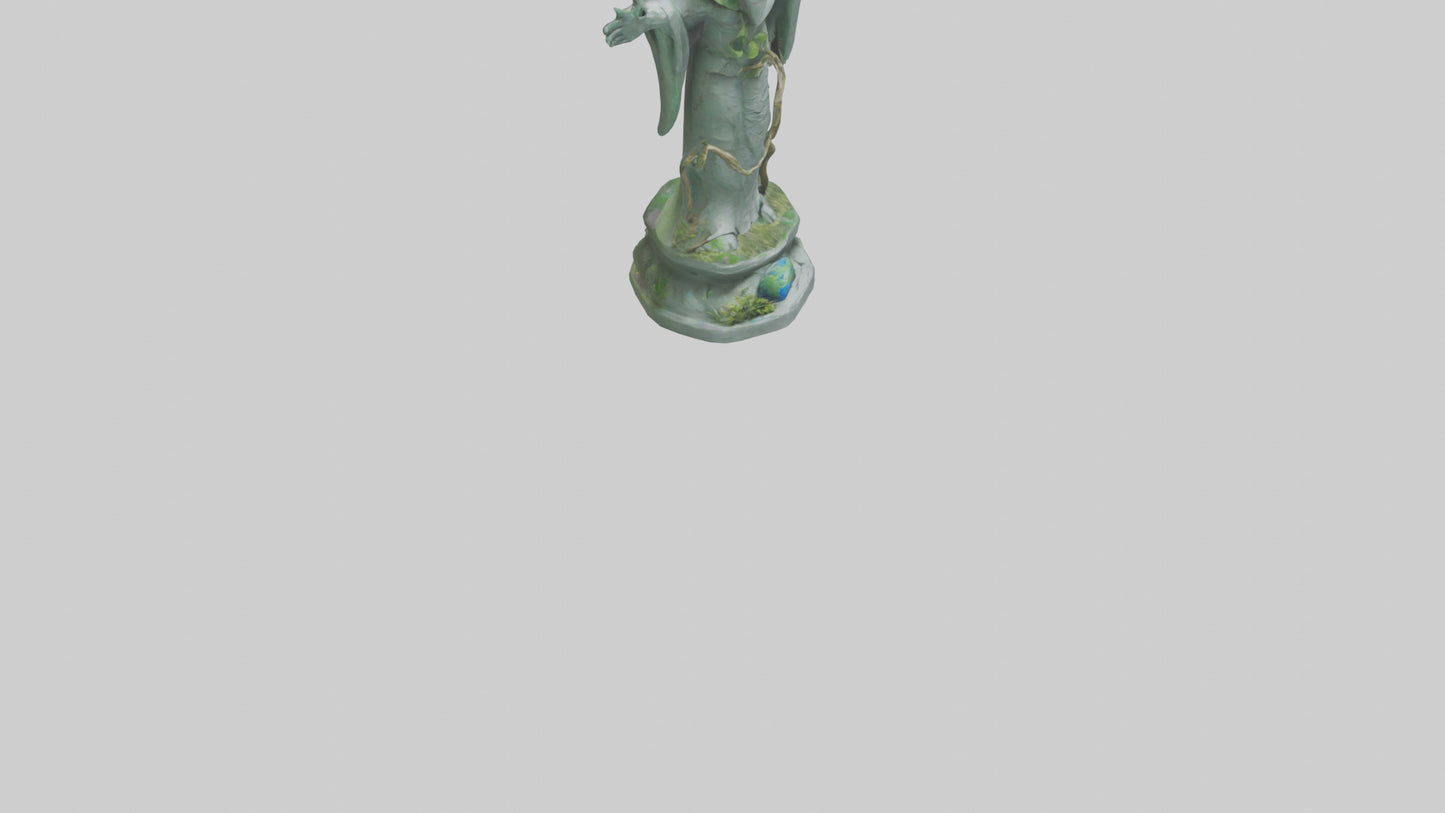 Ecological Guardian Statue model VR / AR / low-poly