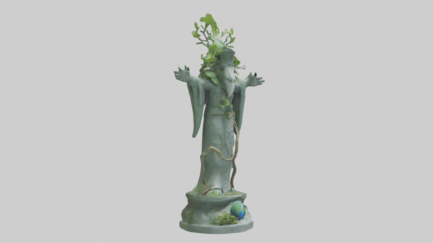 Ecological Guardian Statue model VR / AR / low-poly