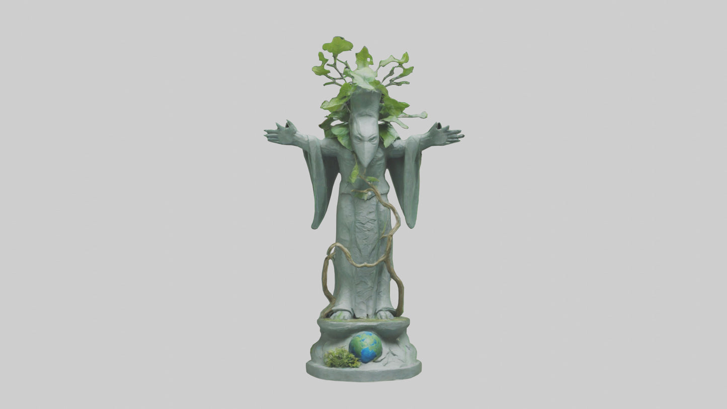 Ecological Guardian Statue model VR / AR / low-poly