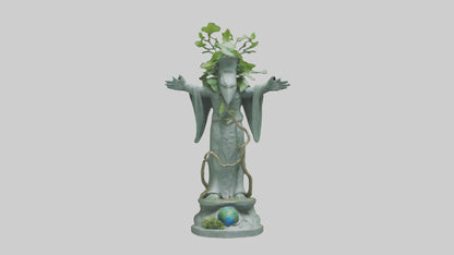 Ecological Guardian Statue model VR / AR / low-poly