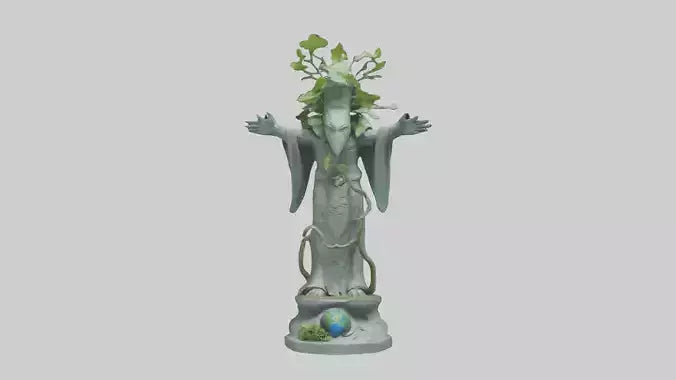 Ecological Guardian Statue model VR / AR / low-poly