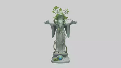 Ecological Guardian Statue model VR / AR / low-poly
