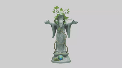 Ecological Guardian Statue model VR / AR / low-poly