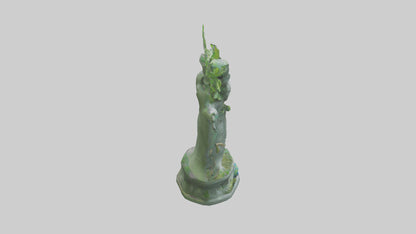 Ecological Guardian Statue model VR / AR / low-poly