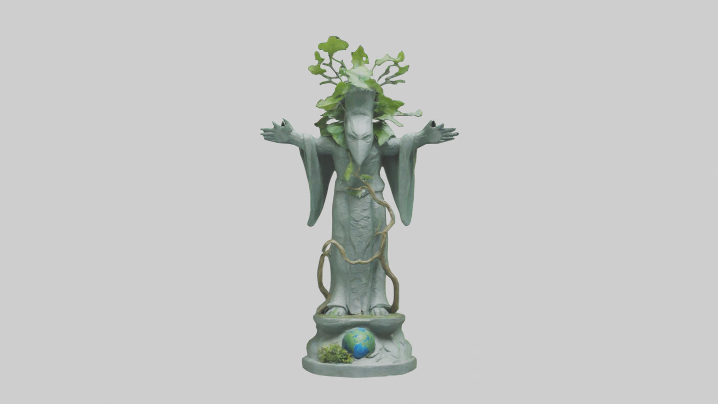 Ecological Guardian Statue model VR / AR / low-poly