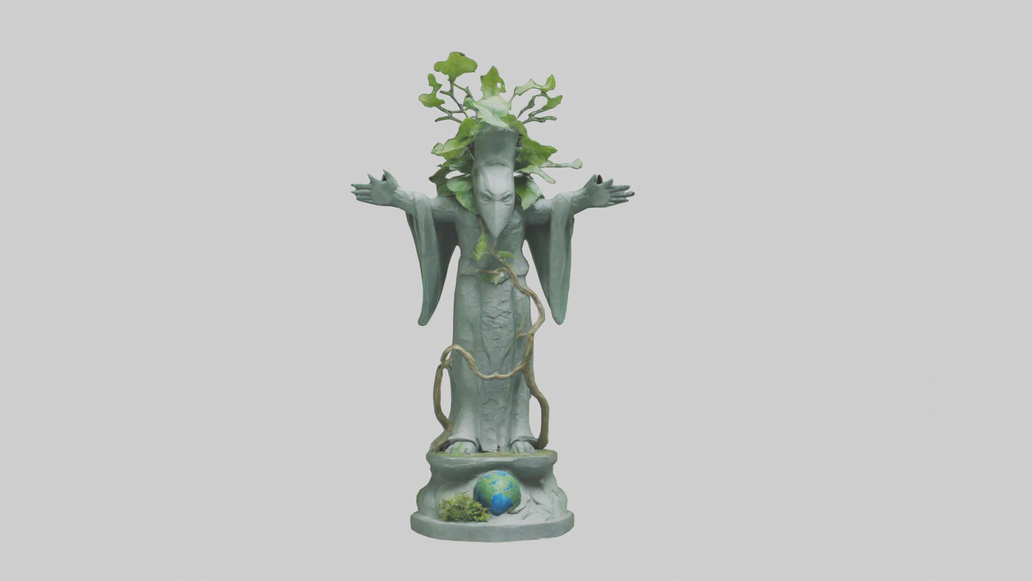 Ecological Guardian Statue model VR / AR / low-poly