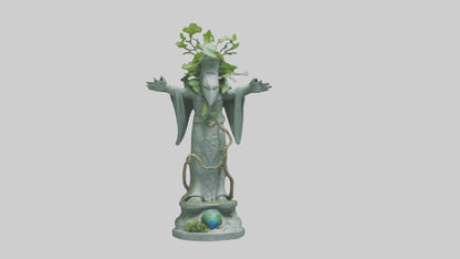 Ecological Guardian Statue model VR / AR / low-poly