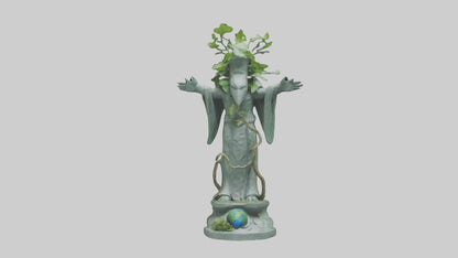 Ecological Guardian Statue model VR / AR / low-poly