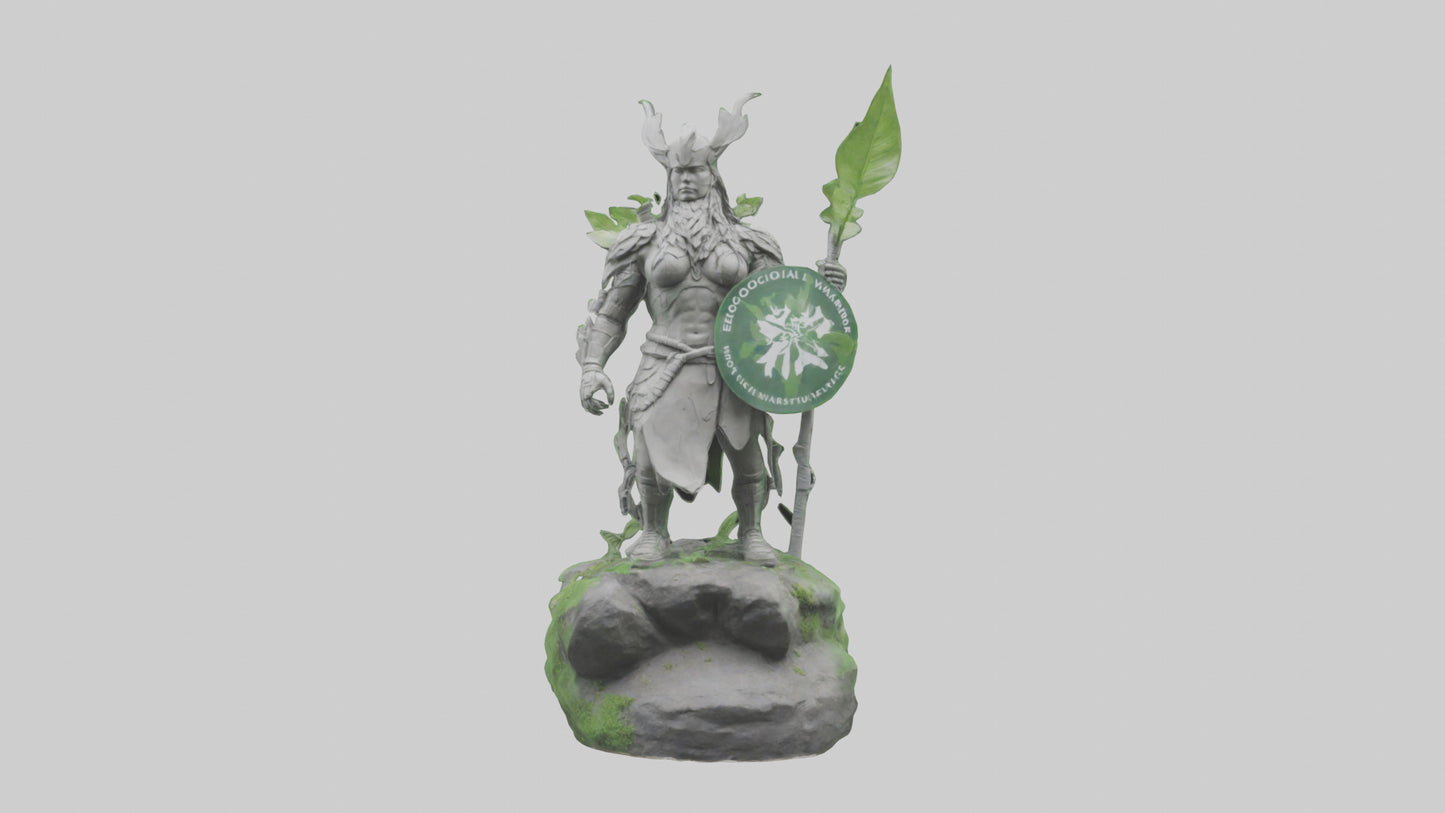 Ecological Warrior Statue model 3D model