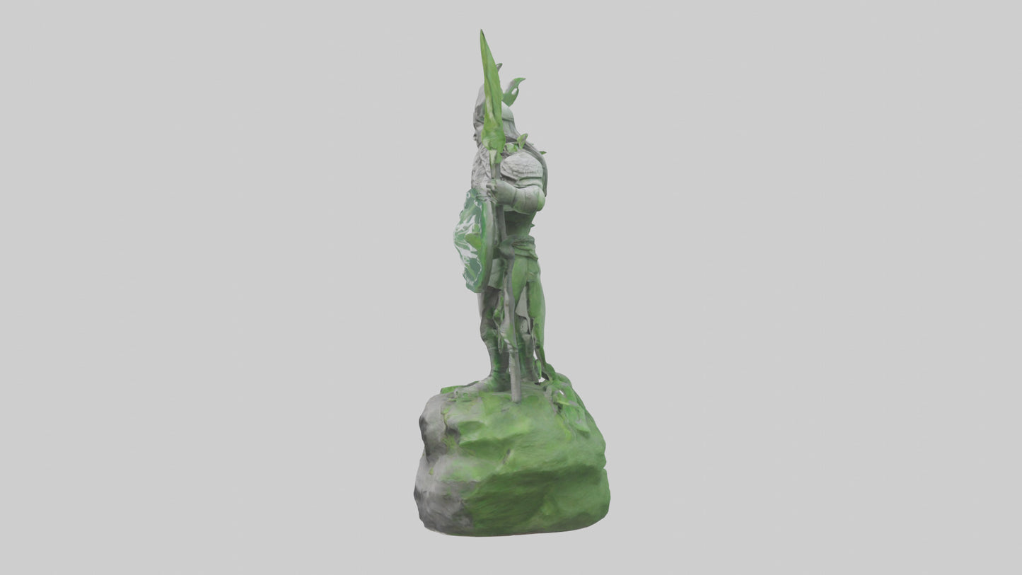 Ecological Warrior Statue model 3D model