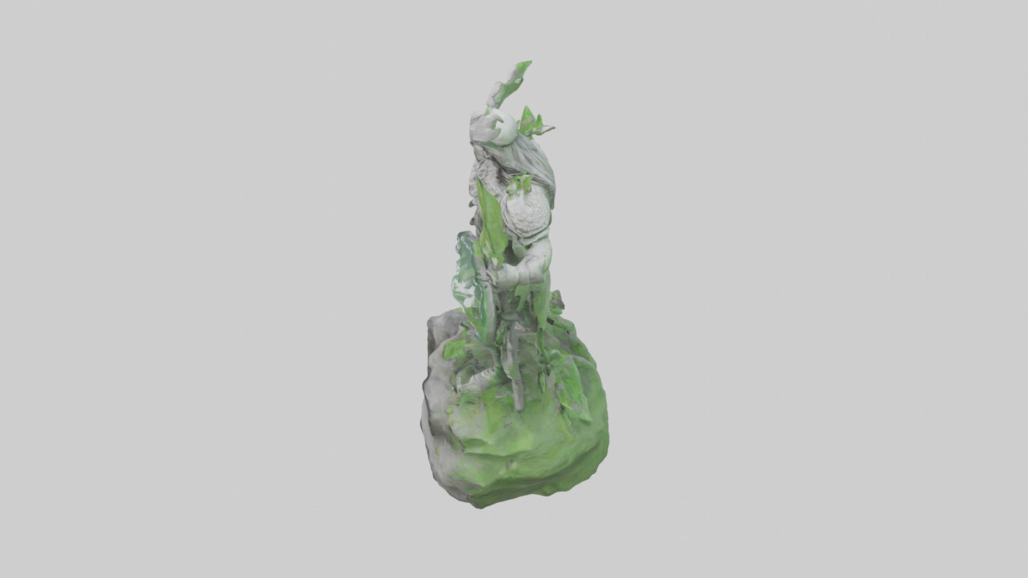 Ecological Warrior Statue model 3D model