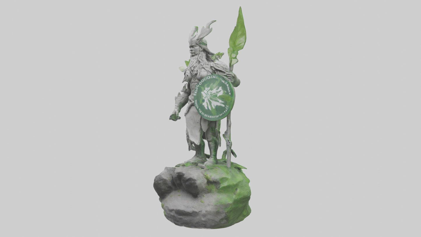Ecological Warrior Statue model 3D model