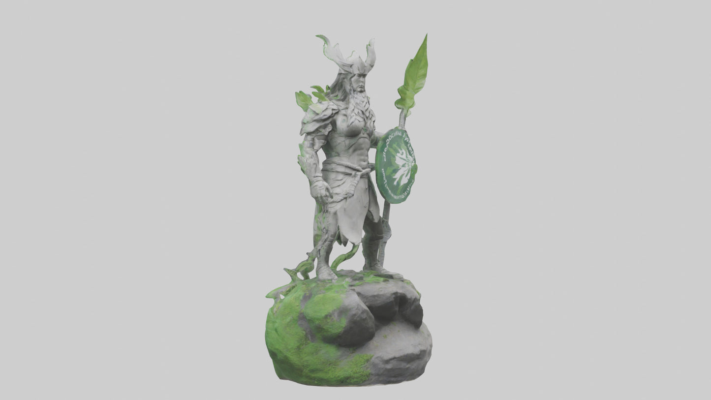 Ecological Warrior Statue model 3D model