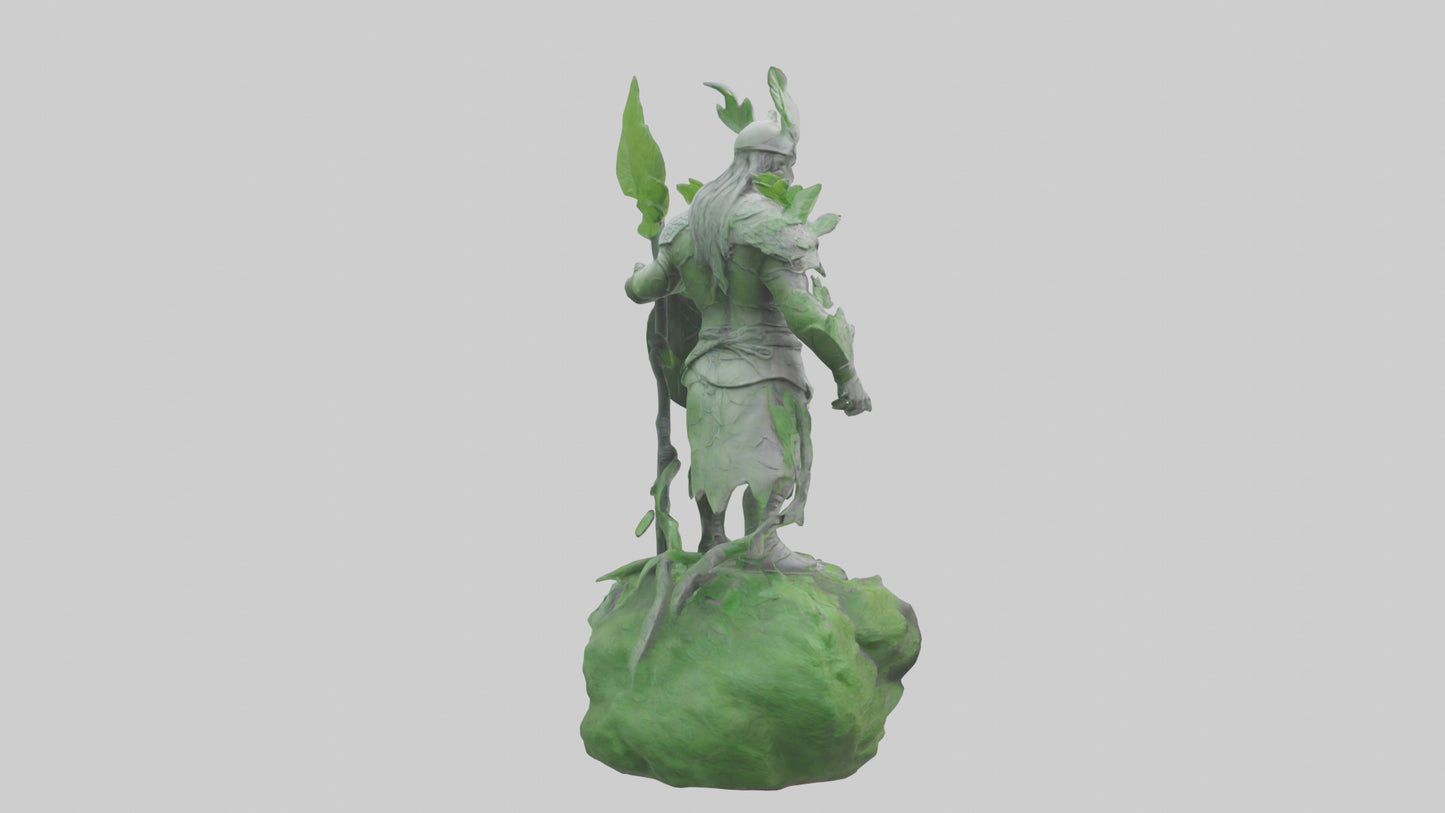 Ecological Warrior Statue model 3D model