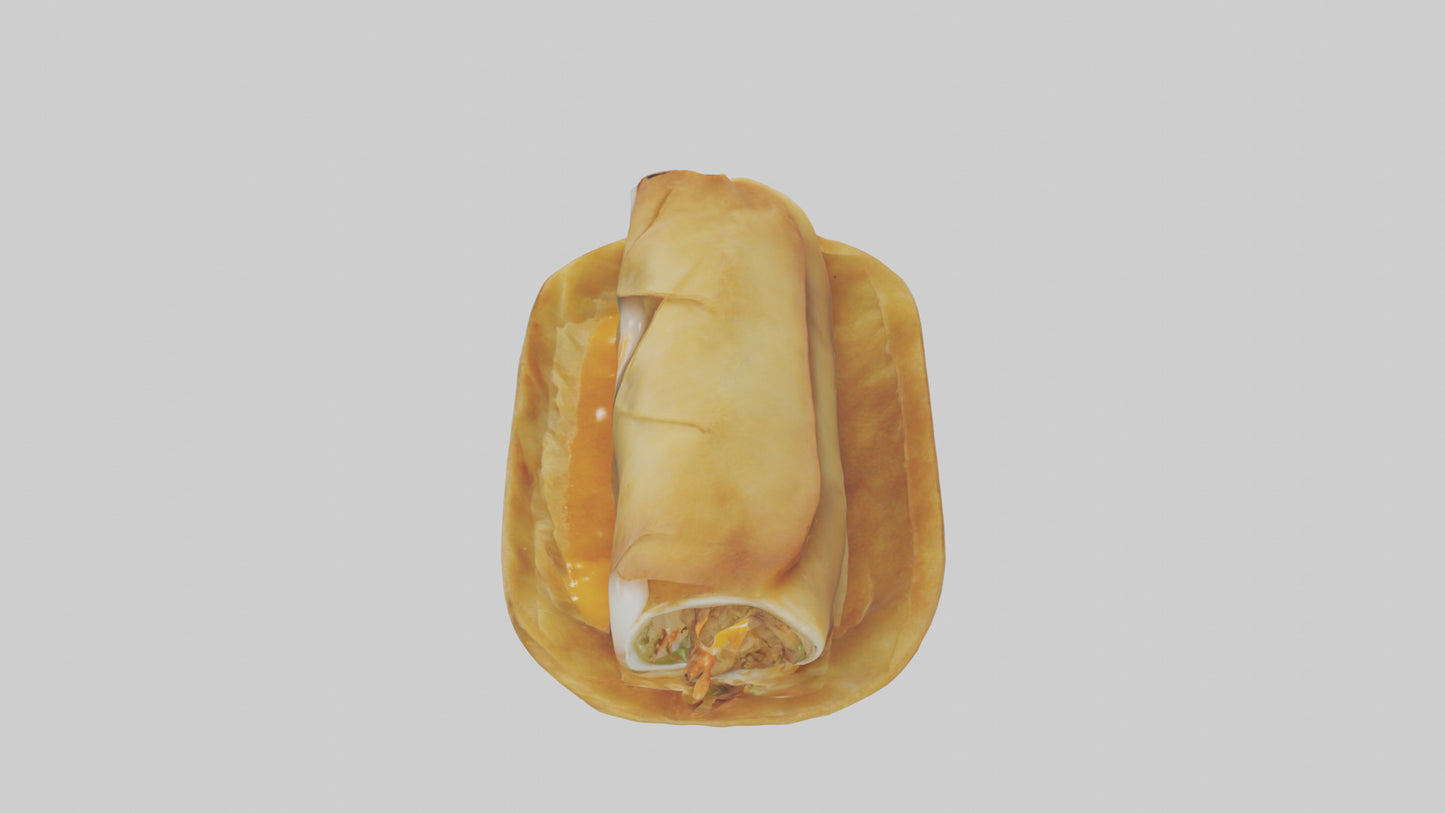 Egg roll model 3D model