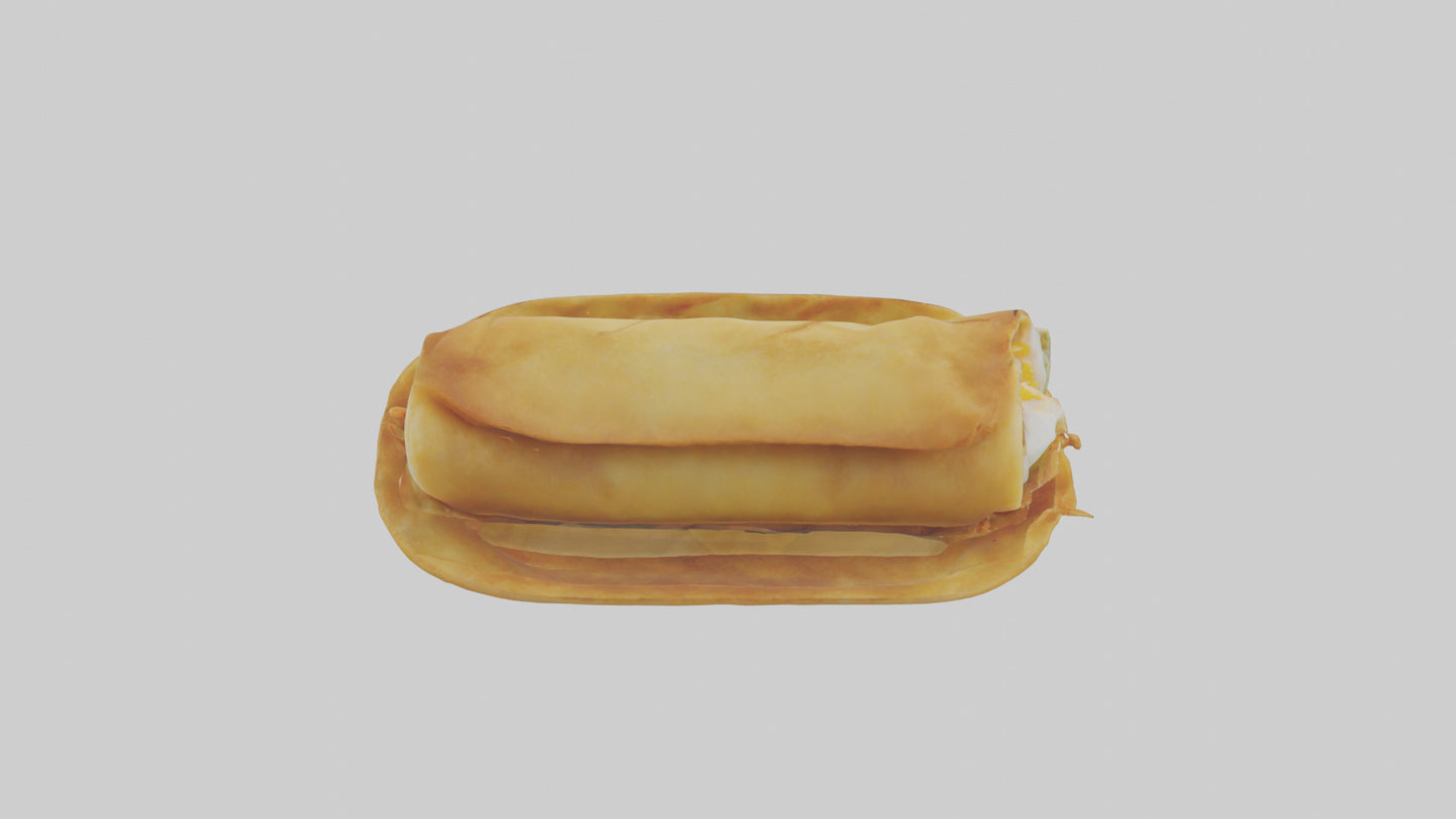 Egg roll model 3D model