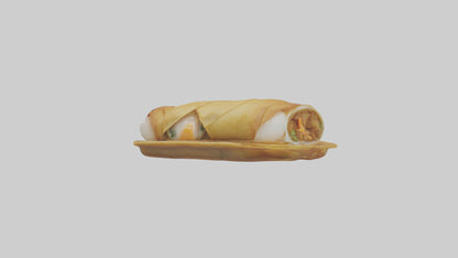 Egg roll model 3D model