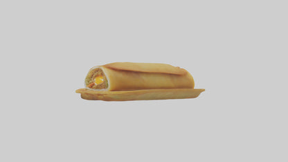Egg roll model 3D model