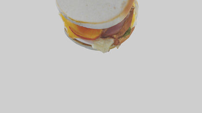 Egg sandwich model 3D model