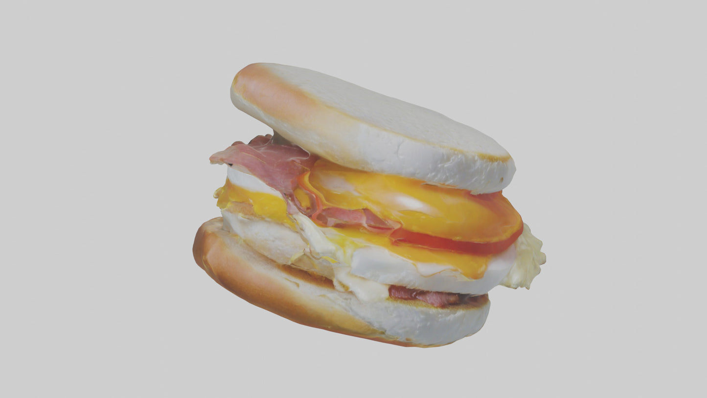 Egg sandwich model 3D model