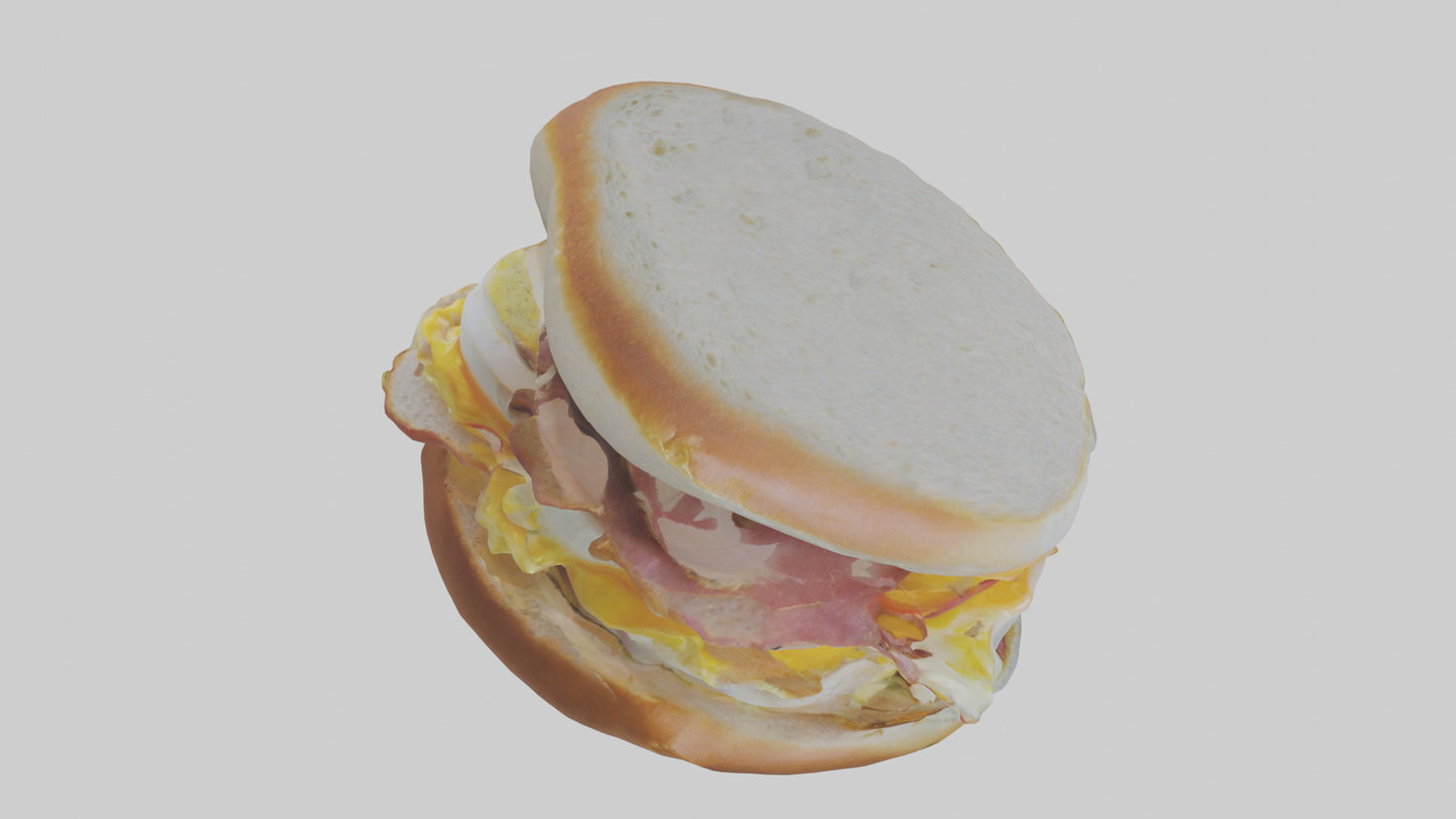 Egg sandwich model 3D model
