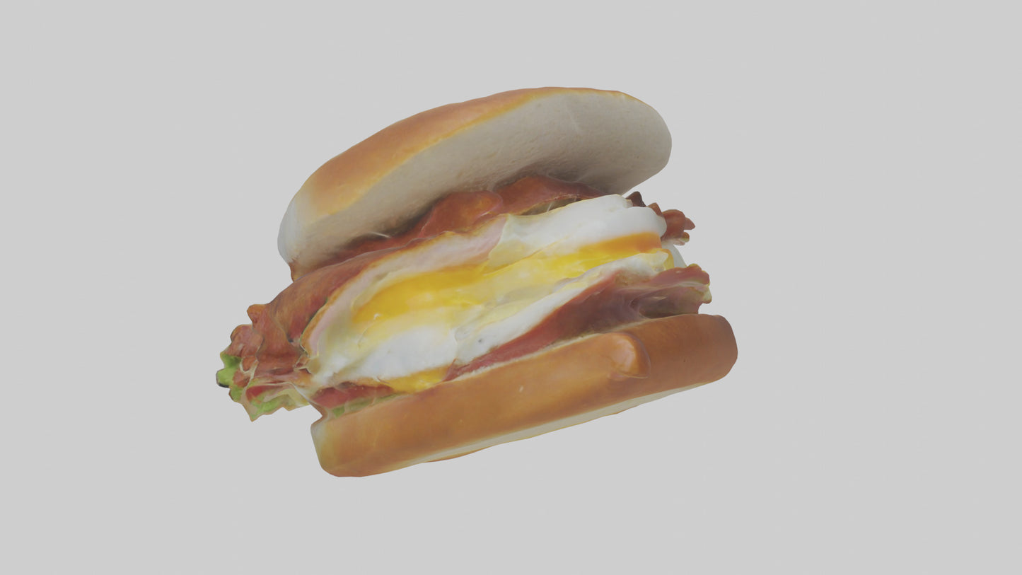 Egg sandwich model 3D model