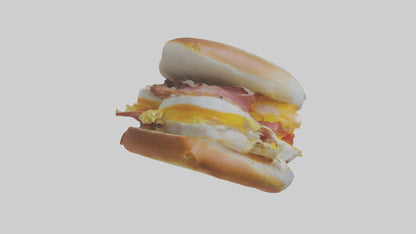 Egg sandwich model 3D model