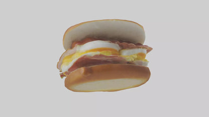 Egg sandwich model 3D model