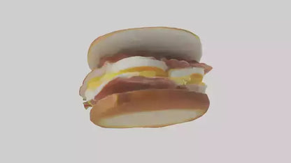 Egg sandwich model 3D model