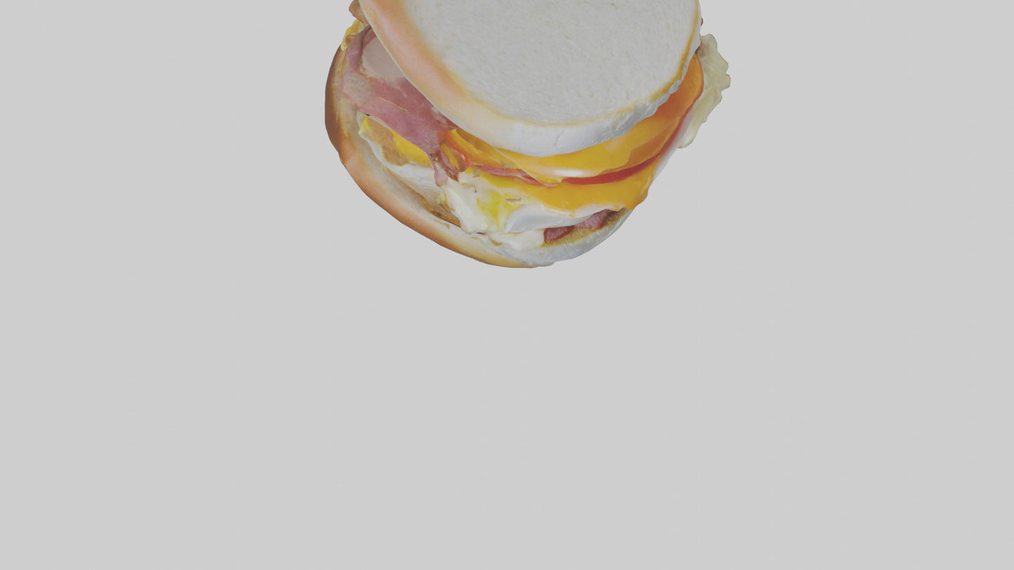 Egg sandwich model 3D model