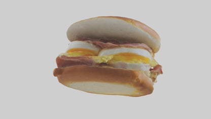Egg sandwich model 3D model