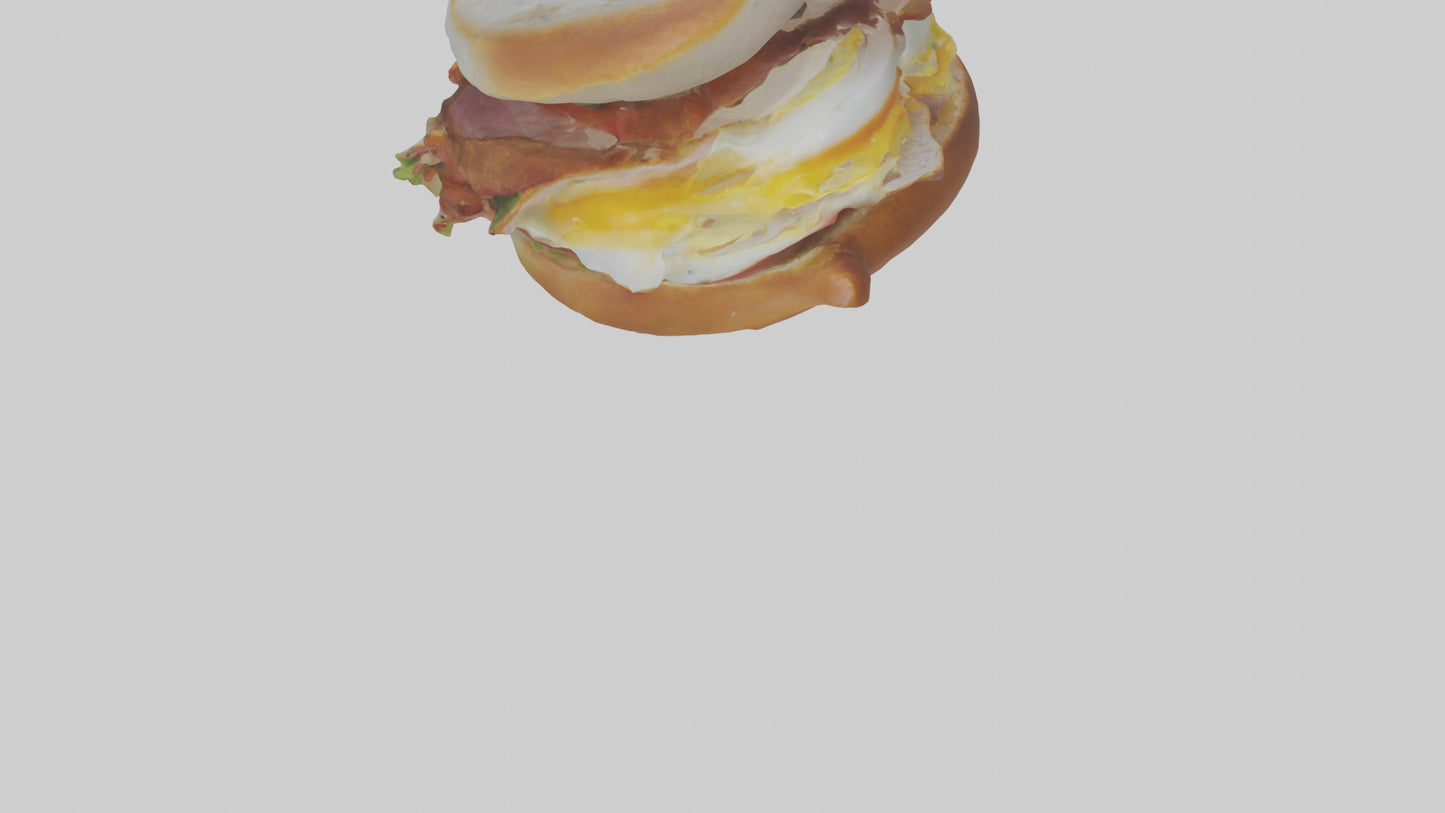 Egg sandwich model 3D model