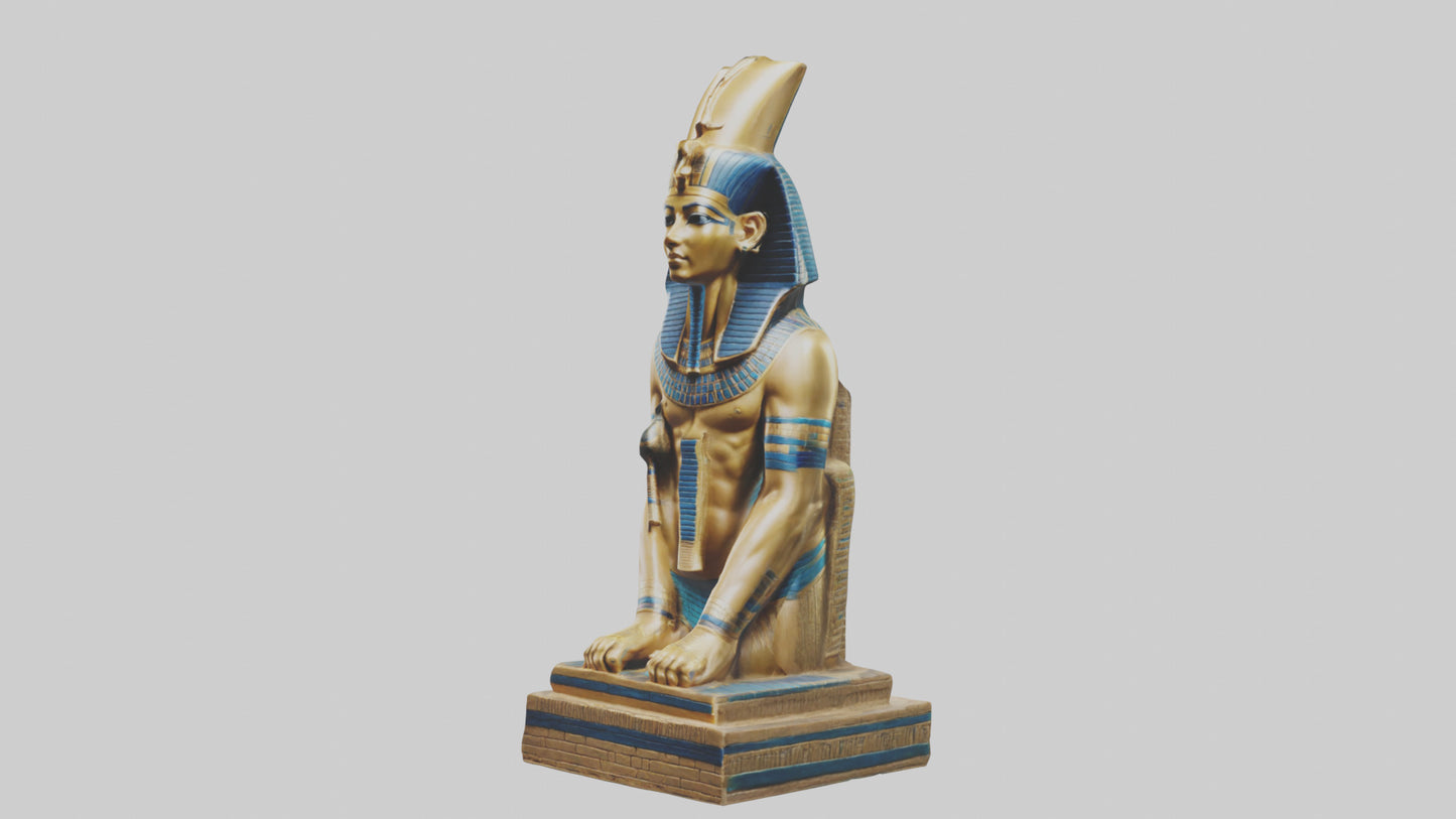 Egyptian Pharaoh statue model 3D model