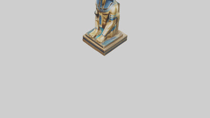 Egyptian Pharaoh statue model 3D model