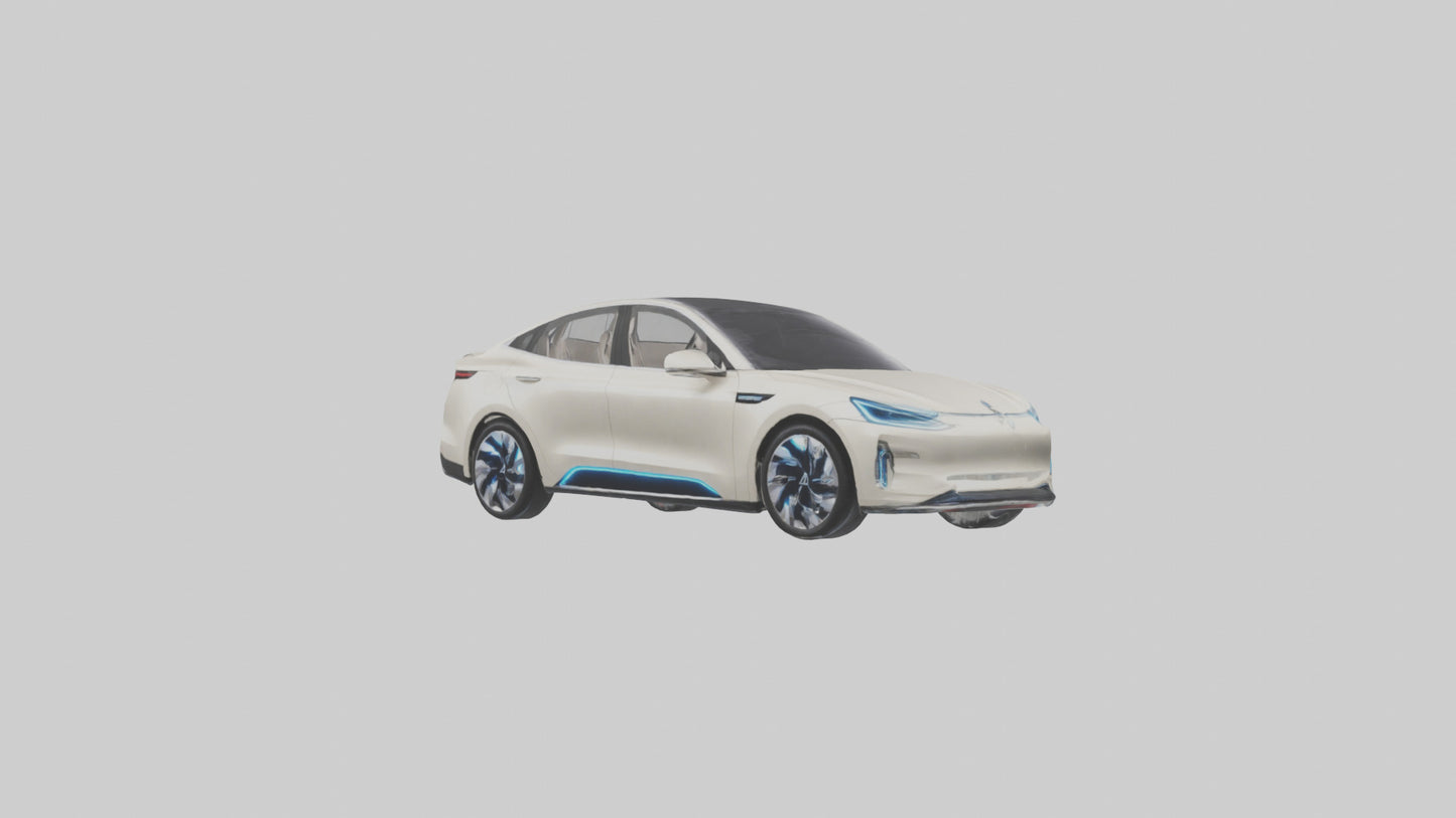 Electric 4door Car with Luxury Features model 3D model