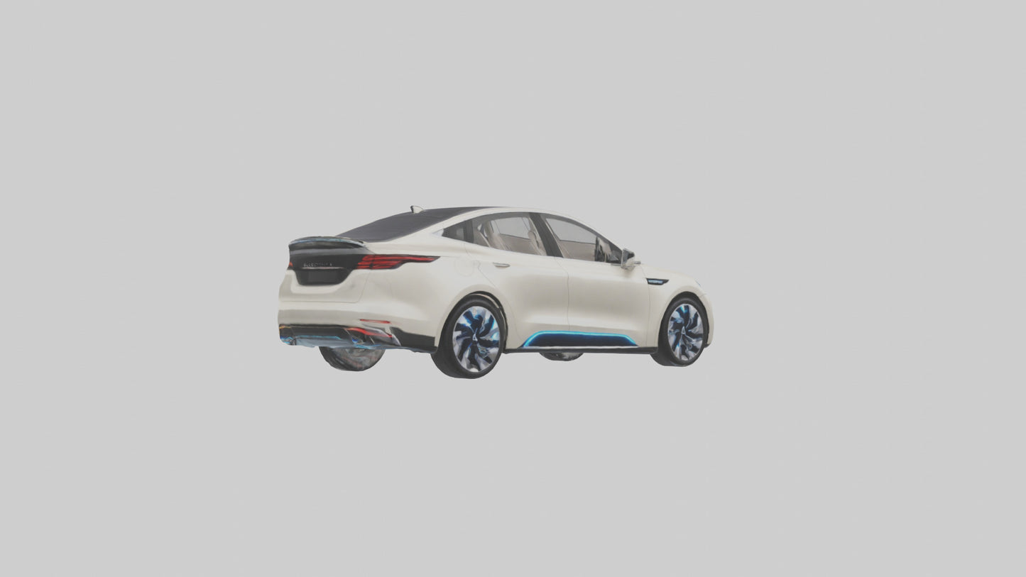 Electric 4door Car with Luxury Features model 3D model