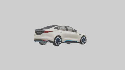 Electric 4door Car with Luxury Features model 3D model